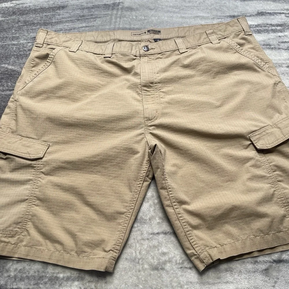 Carhartt Men's Relaxed Fit Cargo Shorts Brown Size 48 Work Pockets Inseam 11